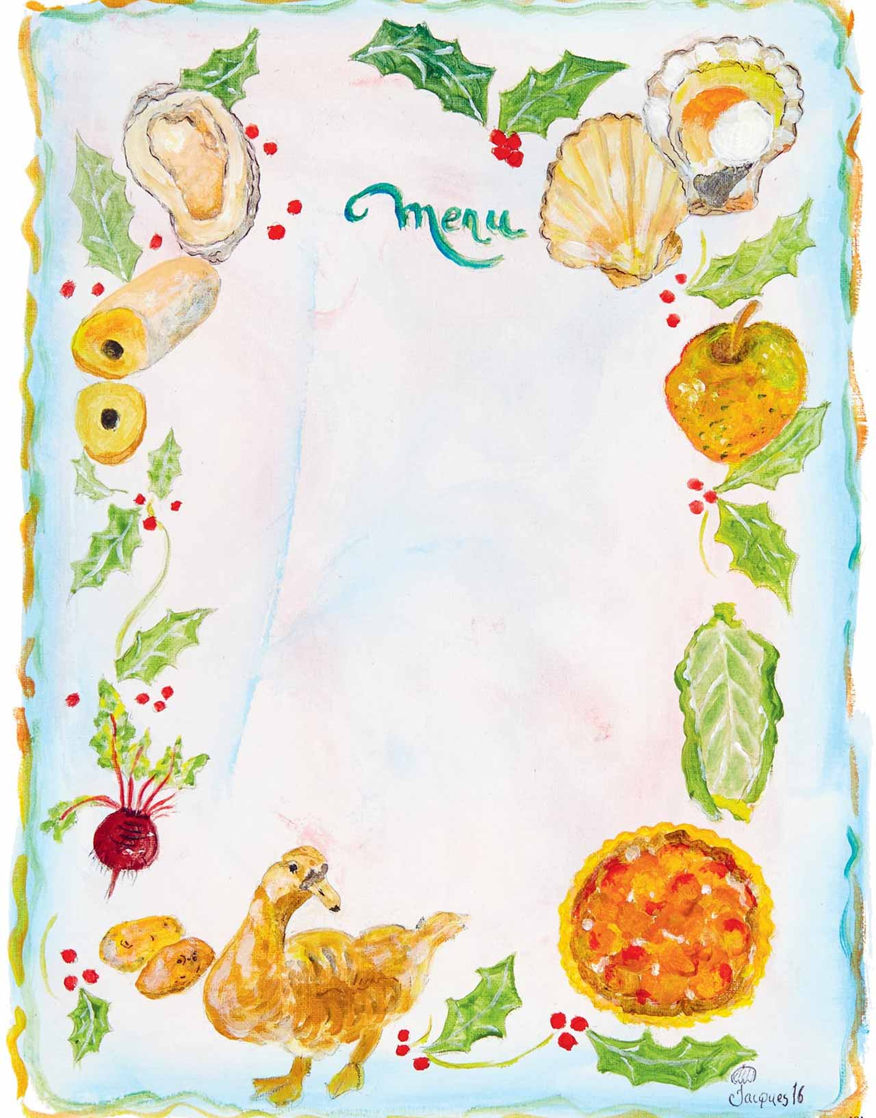 Background for Holiday Fest Menu