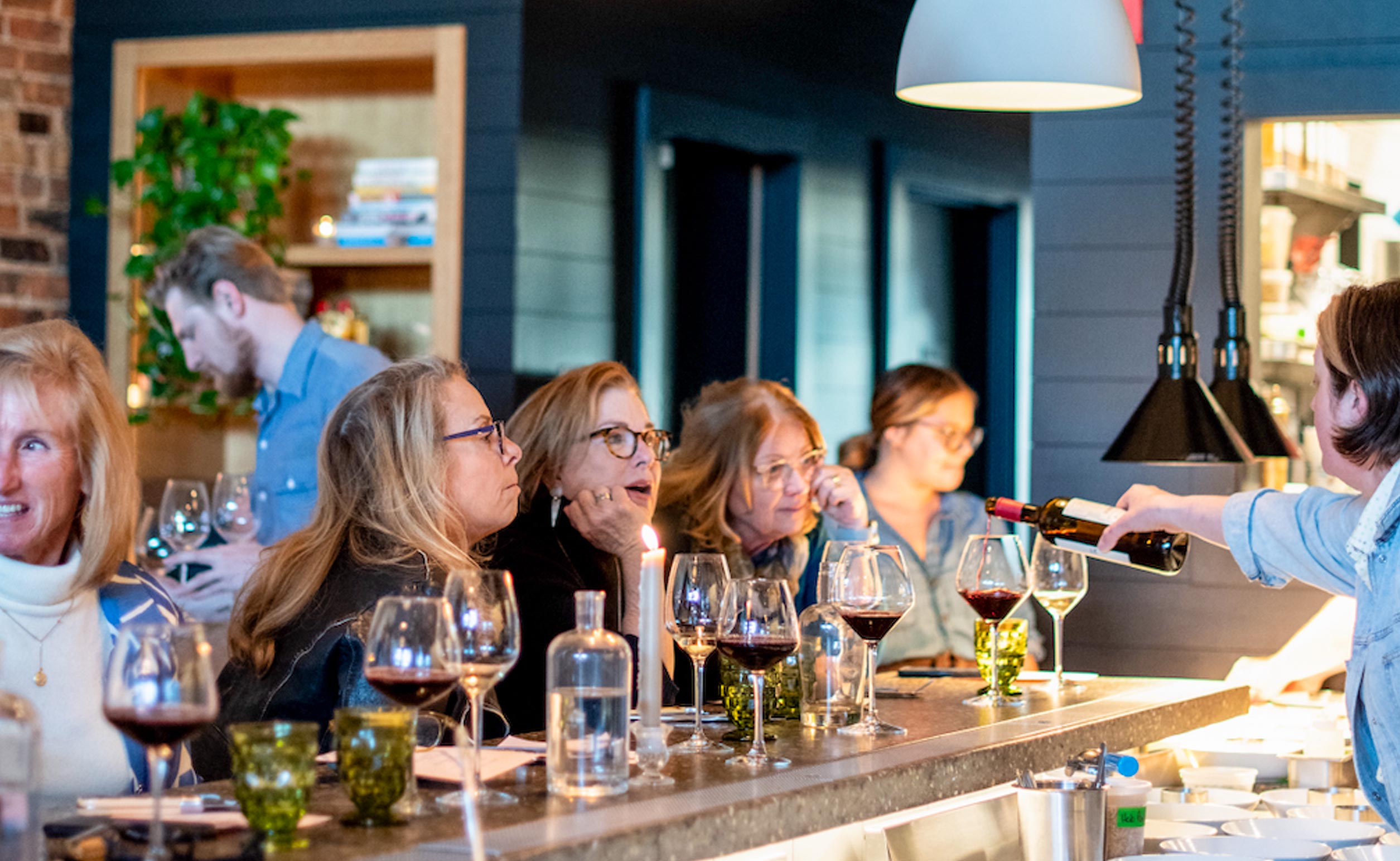 Guests at the bar, Houndstooth restaurant