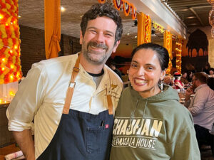 Maneet Chauhan and guest chef Brian Riggenbach