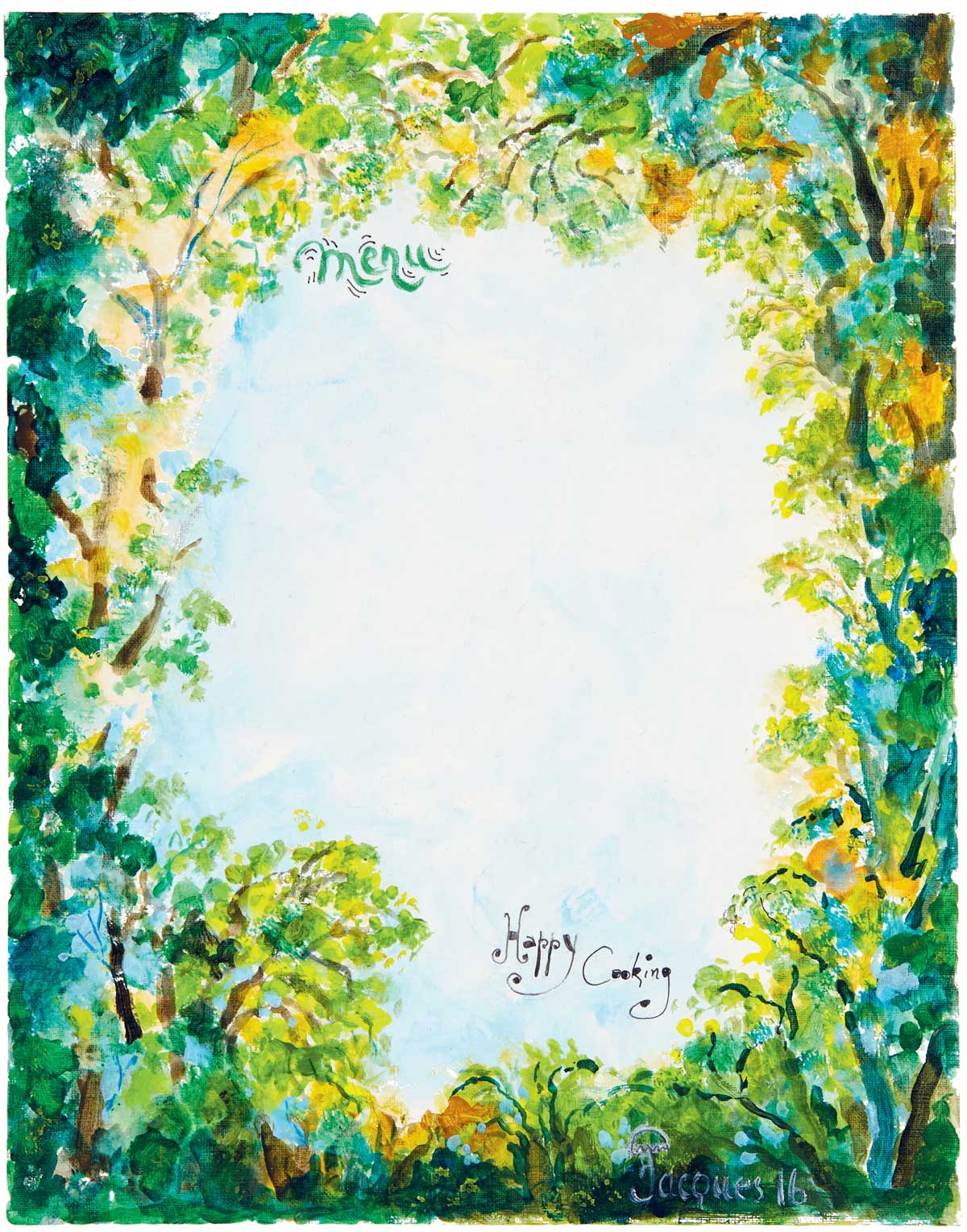 Background for Summer Soirées Menu