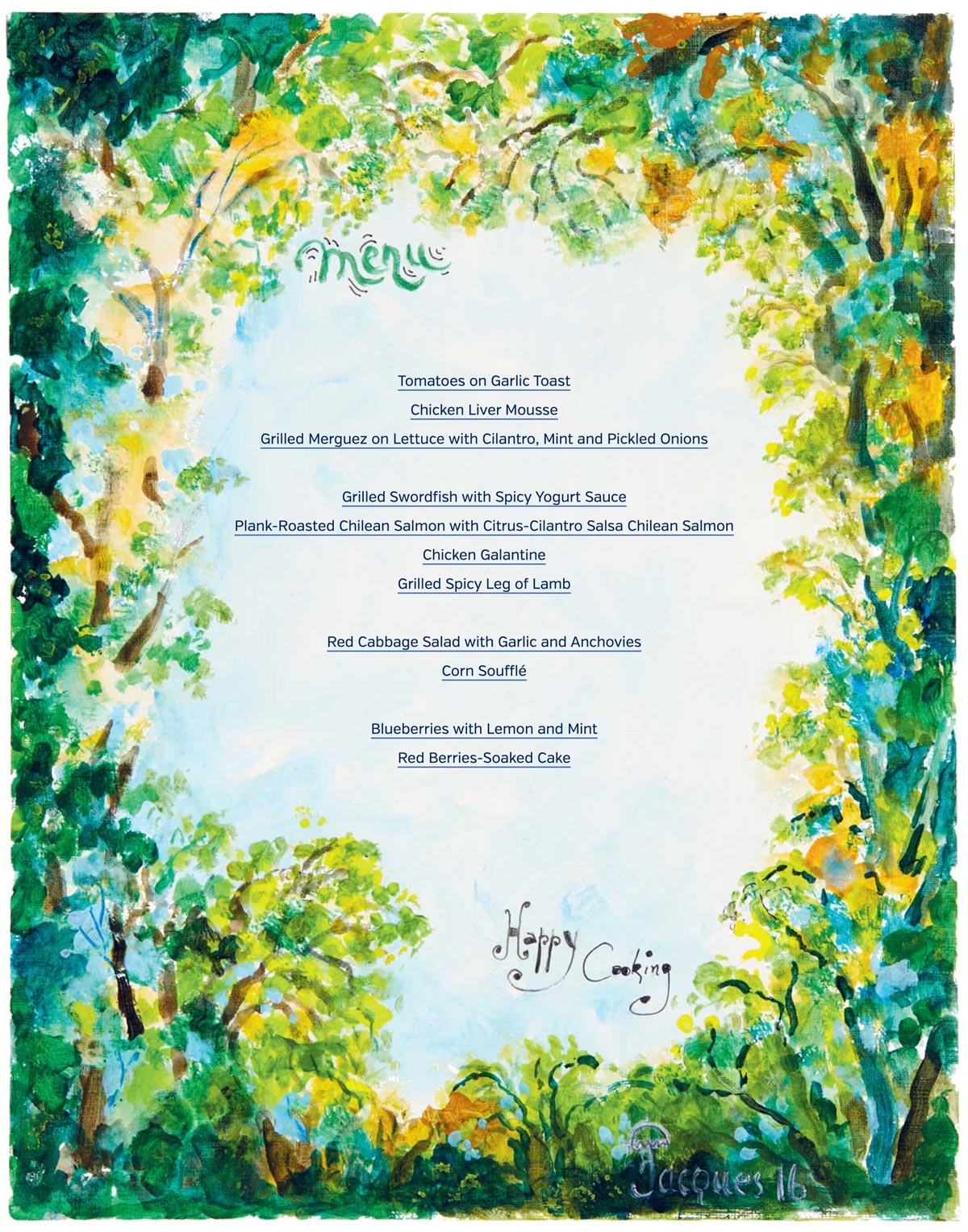 90/90 home cook menu for Summer get together