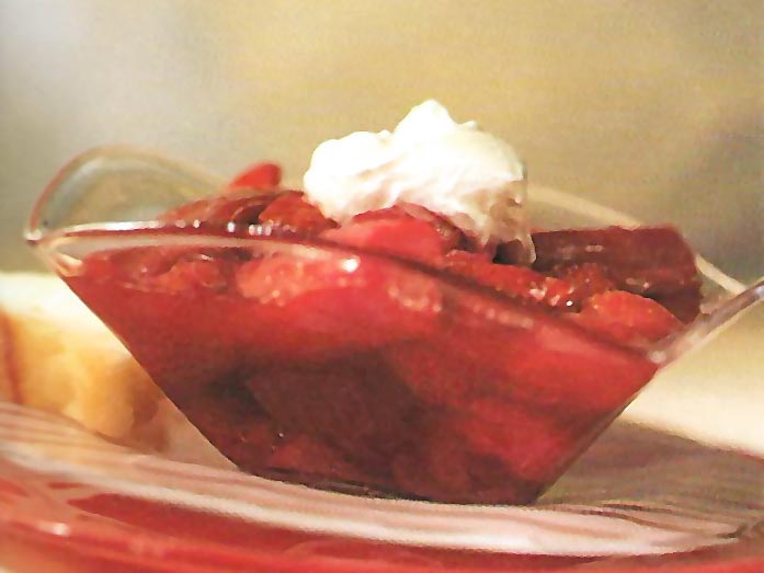 Rhubarb and Strawberry Coulis