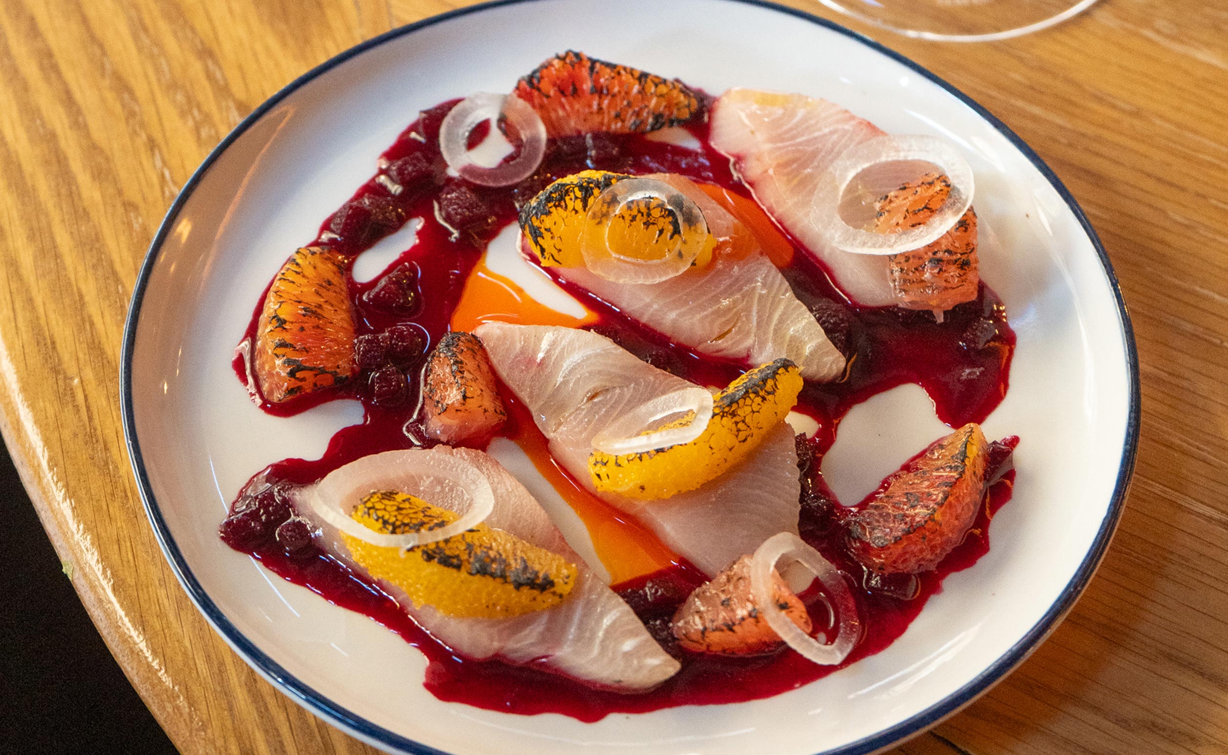 Plate of food at a.kitchen
