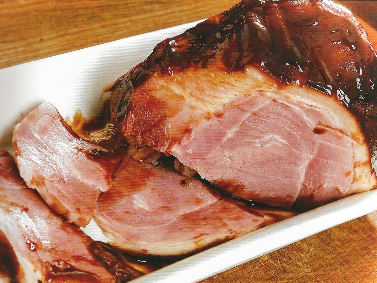Smoked Ham Glazed with Maple Syrup