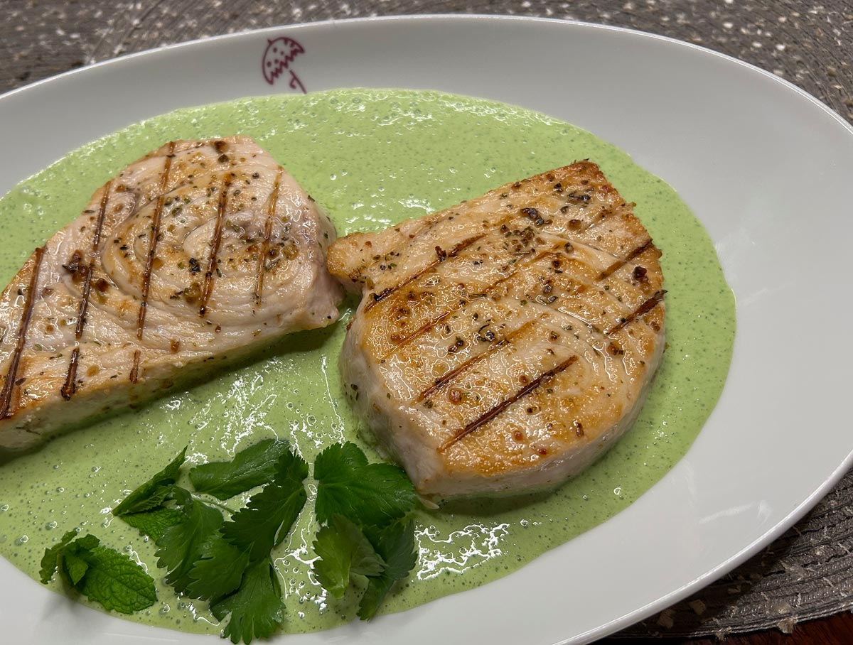 Grilled Swordfish with Spicy Yogurt Sauce
