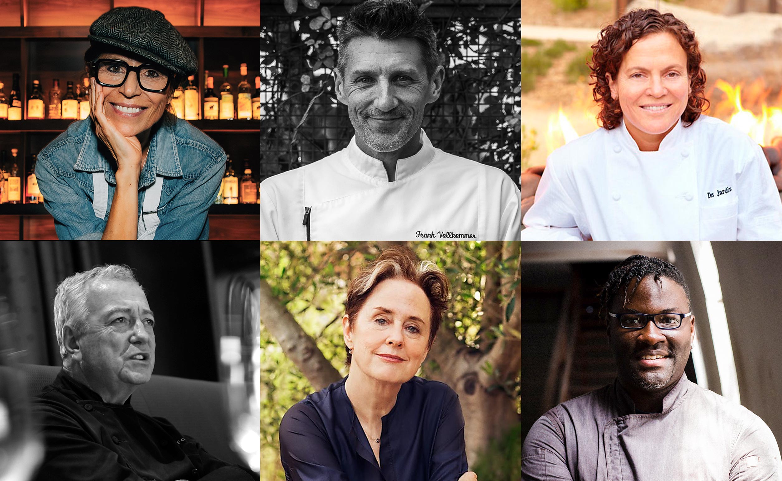 Dominque Crenn, Frank Vollkommer, Traci Des Jardins, Roland Passot, Alice Waters, Darryl Bell Jr.