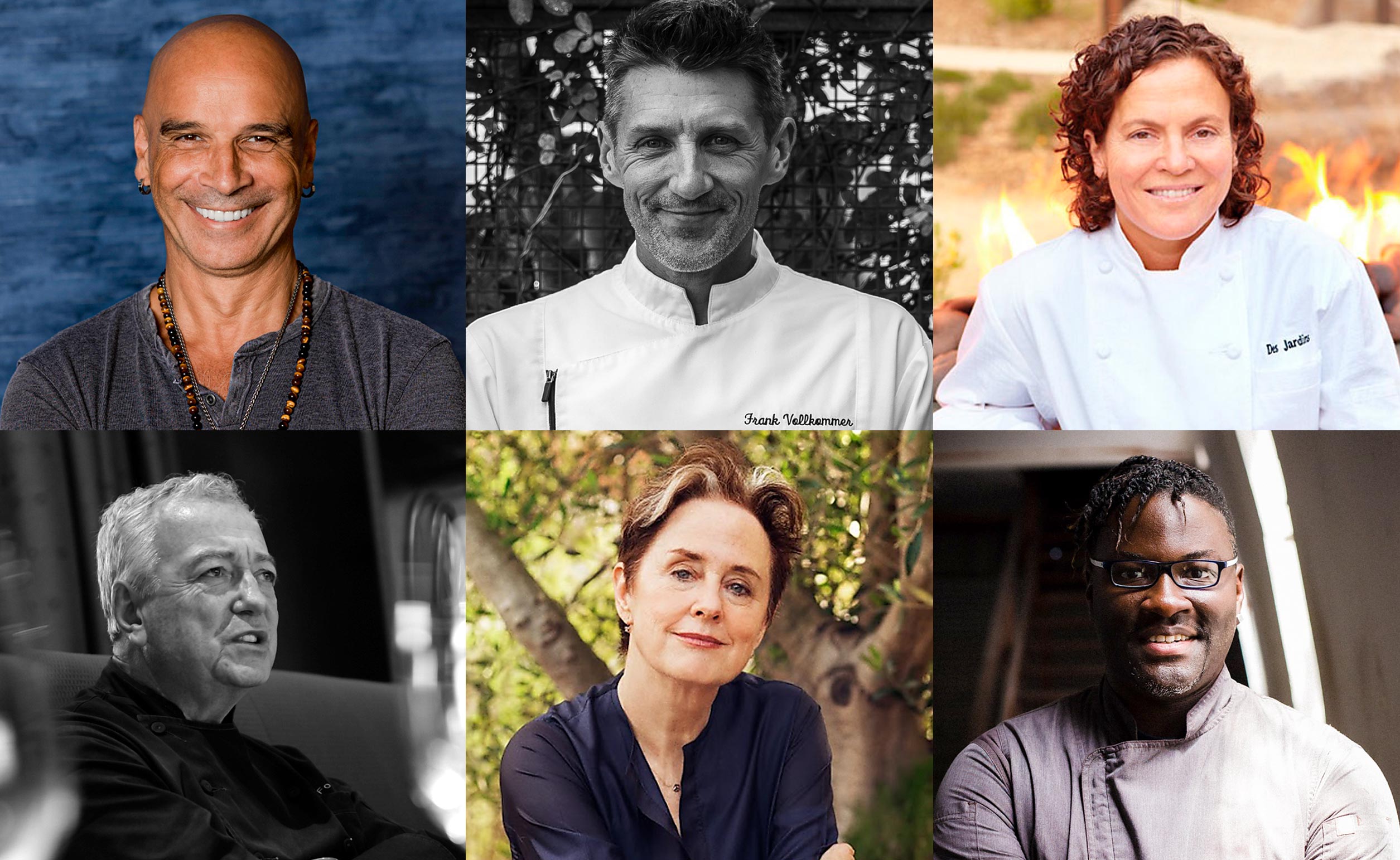 Mourad Lahlou, Frank Vollkommer, Traci Des Jardins, Roland Passot, Alice Waters, Darryl Bell Jr.
