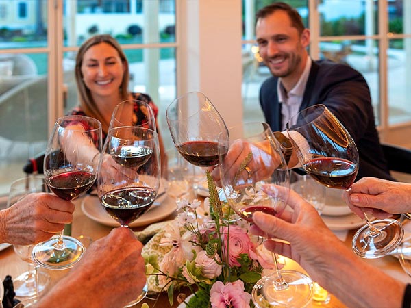 Diners at the Frank Family Vineyards 90/90 dinner event