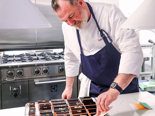 Chef preparing dessert at Centrolina 90/90 dinner