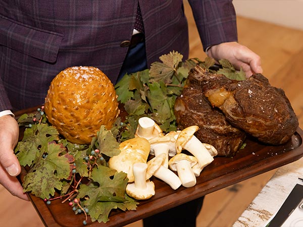 Tray of food at the Art of Being Jacques event
