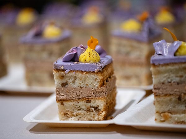 A piece of cake at the 90/90 event, Cake and Conversation