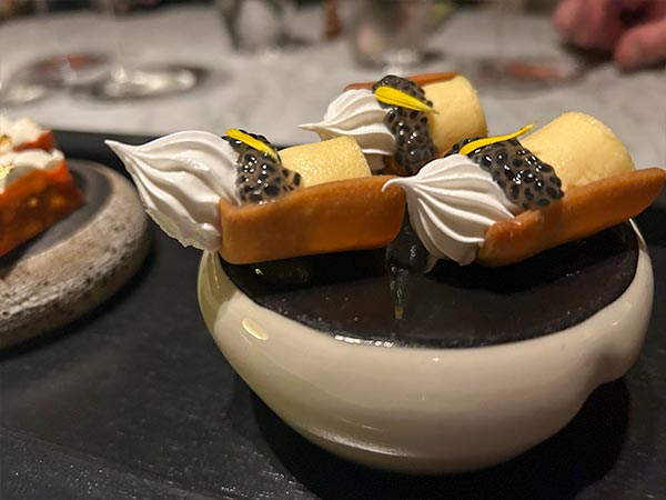 Plate of food at Cyrus restaurant