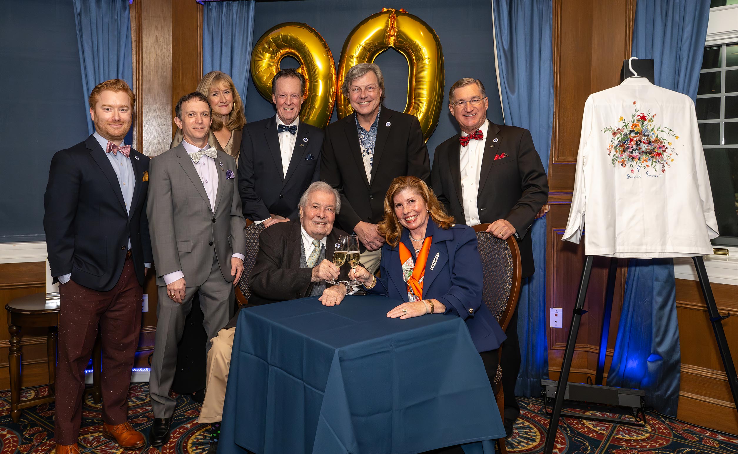 Jeff Slavin, Rob Price, Dr. Cheryl Irmiter, Brian Maynard, Jacques Pépin, Rollie Wesen, Claudine Pépin and Donald Lippencott