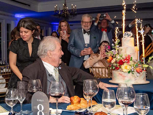 Jacques Pepin at his official birthday bash at Madison Beach Hotel